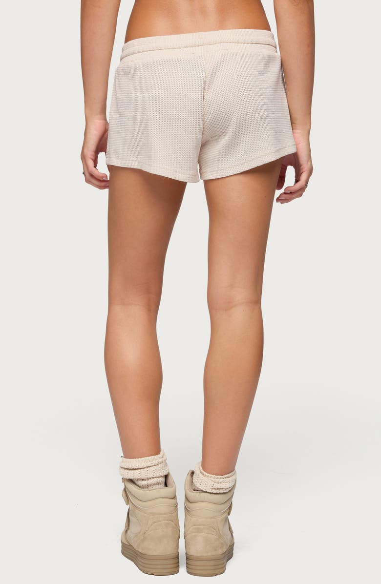 EDIKTED Baila Waffle Knit Drawstring Shorts, Alternate, color,