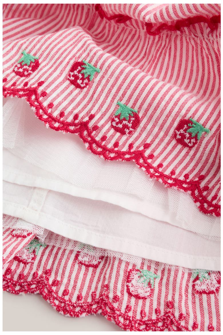 Strawberry Stripe Frill Dress, Alternate, color, RED