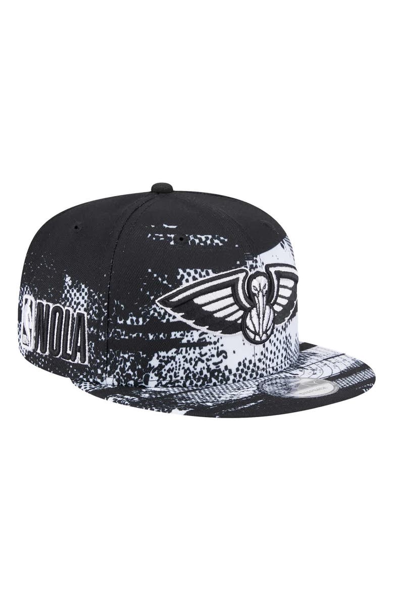 New Era Black New Orleans Pelicans Tip-Off 9FIFTY Snapback Hat, Main, color, 