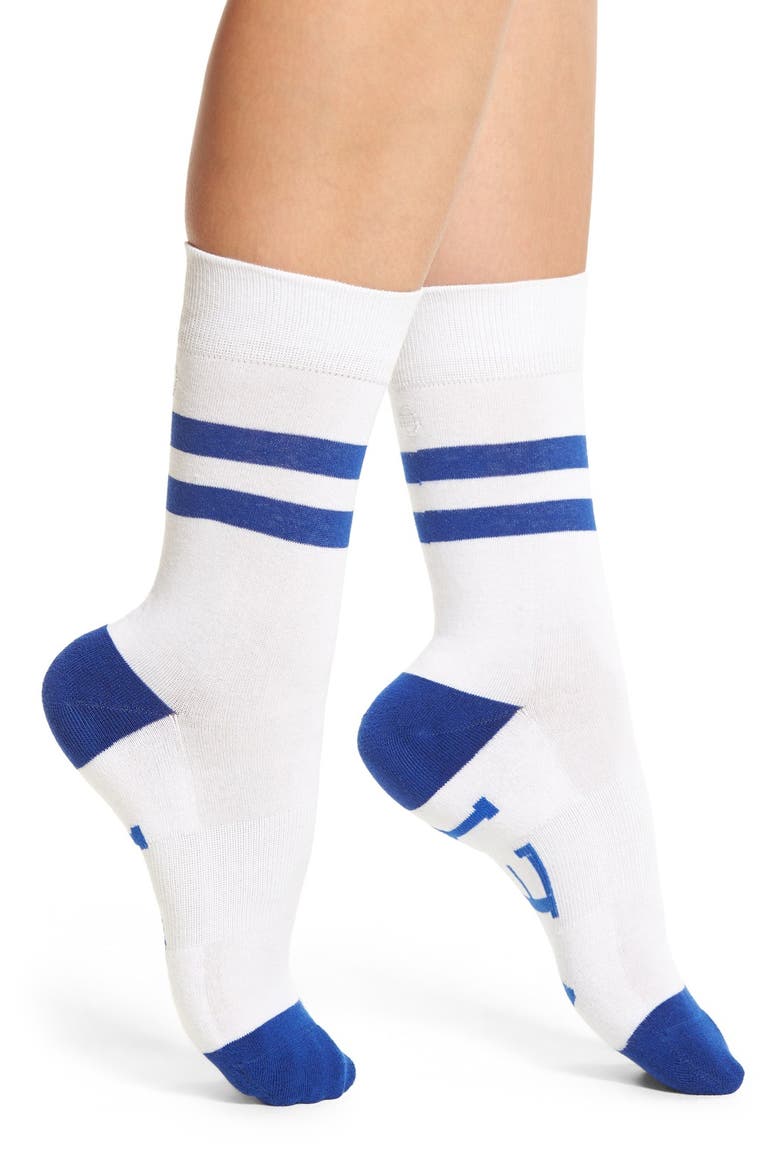 'Oy Vey' Crew Socks, Alternate, color, WHITE