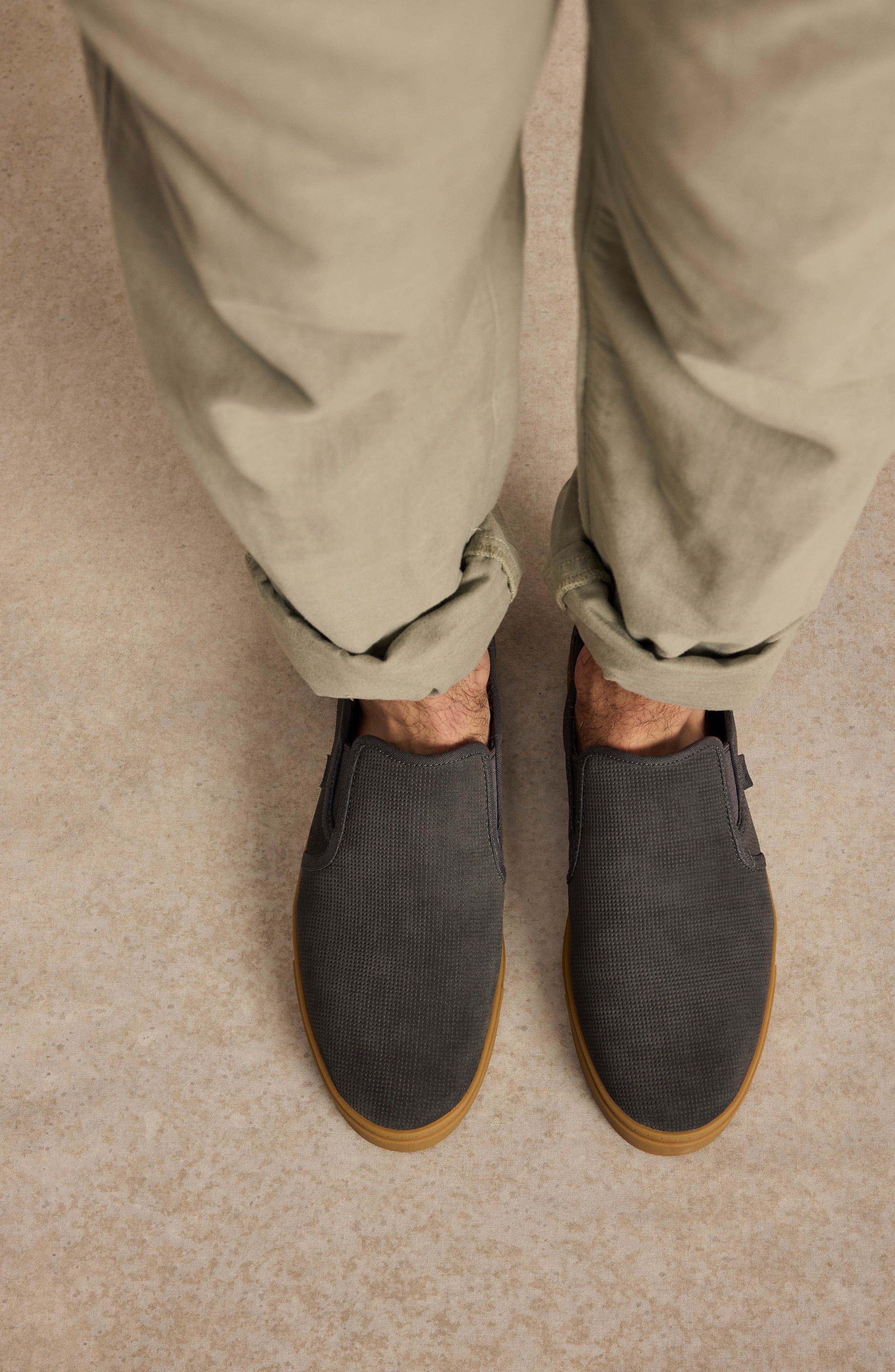 Baja Leather Slip-On Sneaker, Alternate, color, DARK GREY
