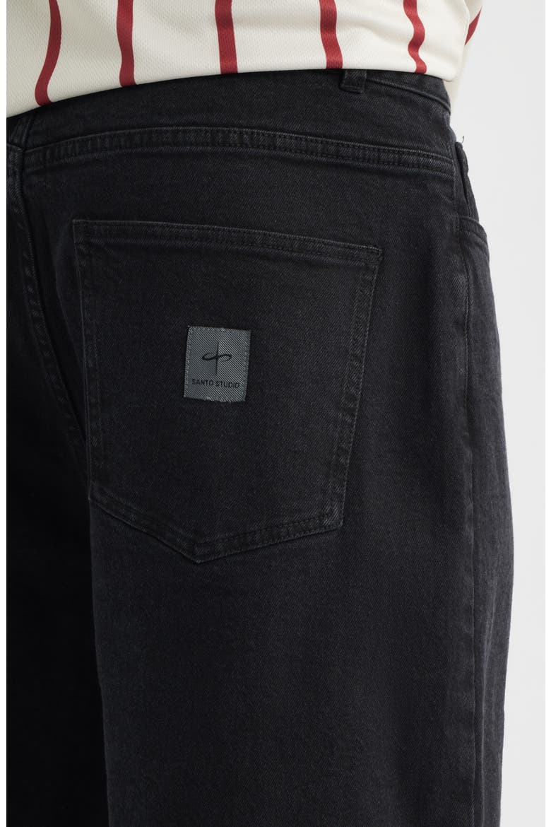 Newport Cotton Denim Shorts, Alternate, color, BLACK STONE WASHED