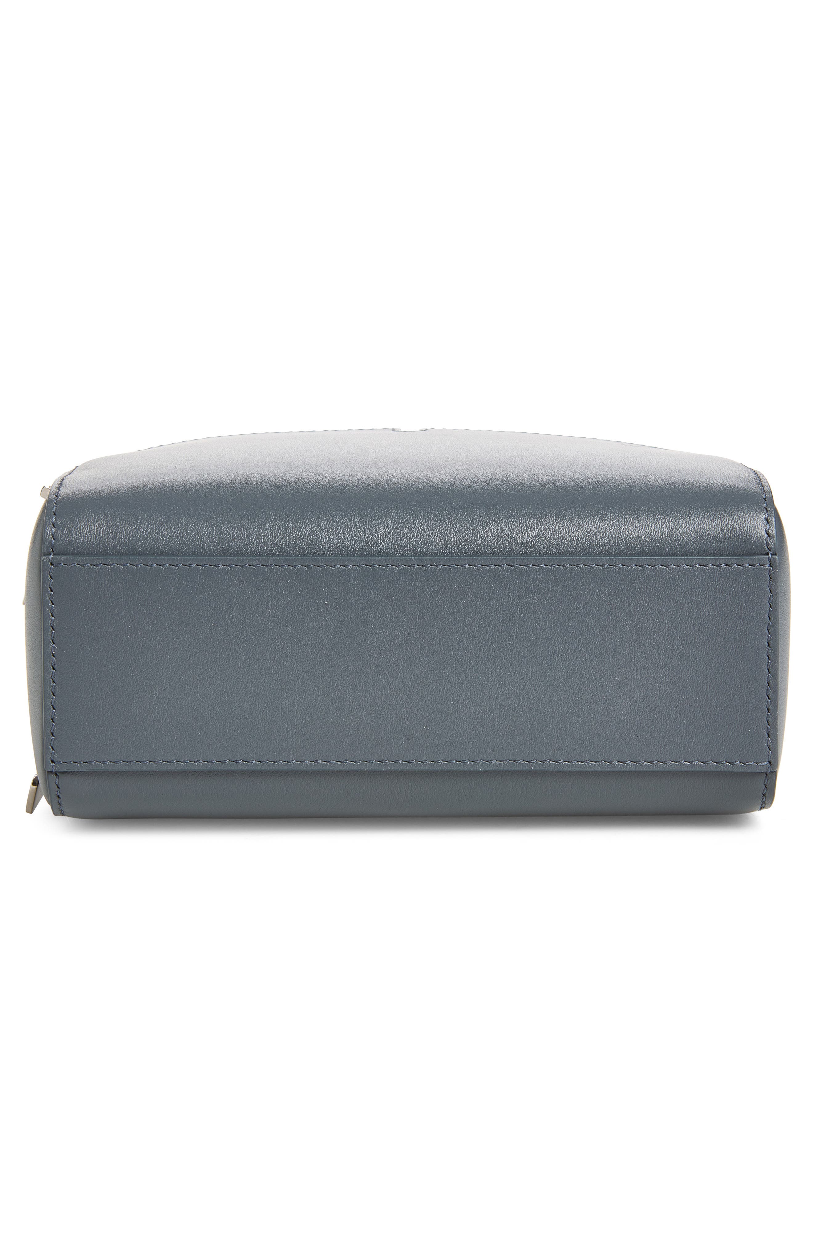 Burberry Mini Pop Check Leather Crossbody Bag, Alternate, color, Wave Blue