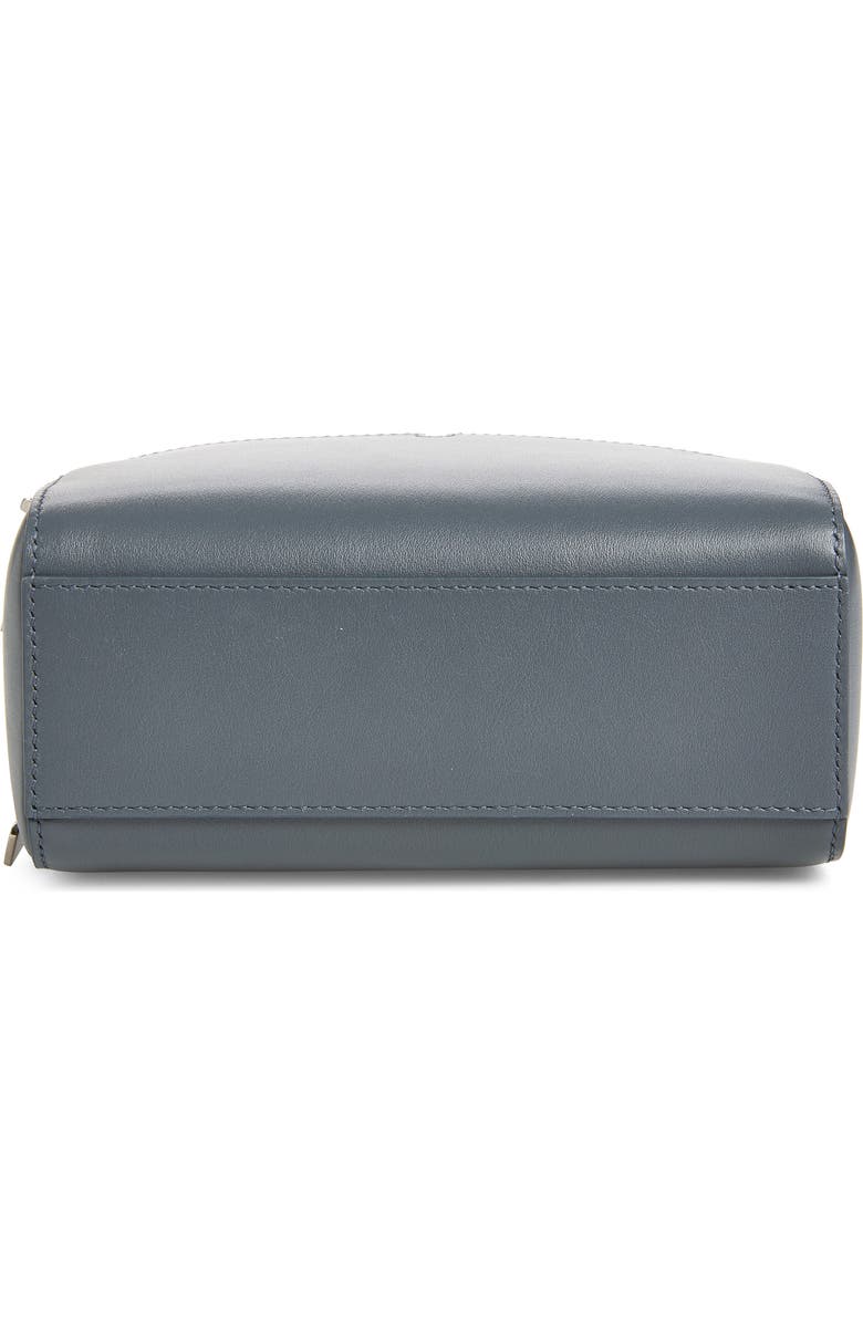 Burberry Mini Pop Check Leather Crossbody Bag, Alternate, color, Wave Blue