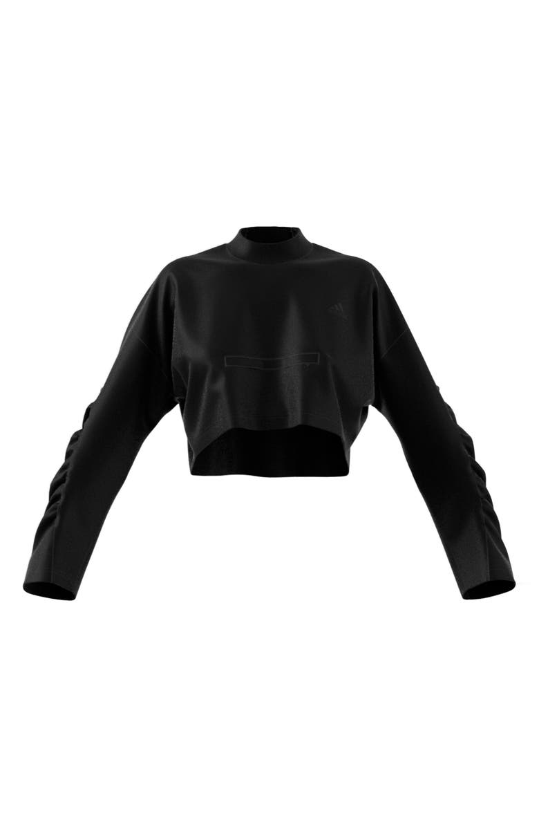 adidas Yoga Crop Crewneck Sweatshirt, Alternate, color,