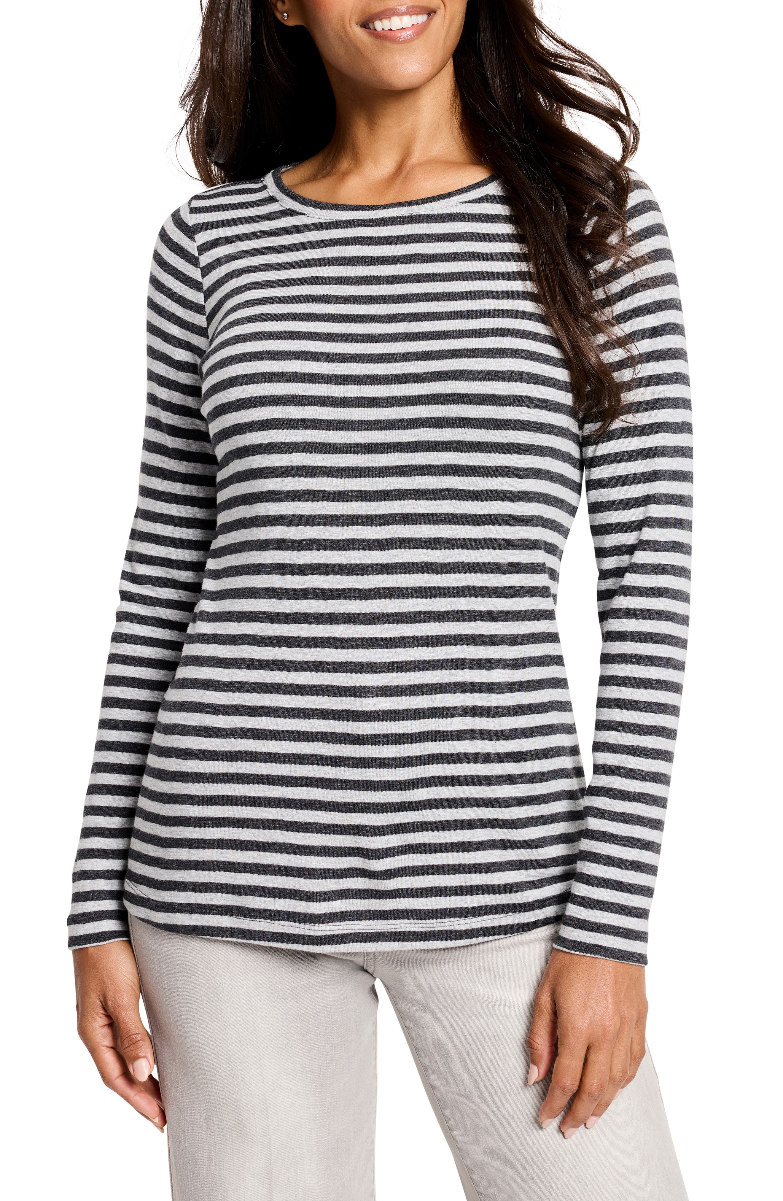NZT by NIC+ZOE Stripe Boat Neck T-Shirt