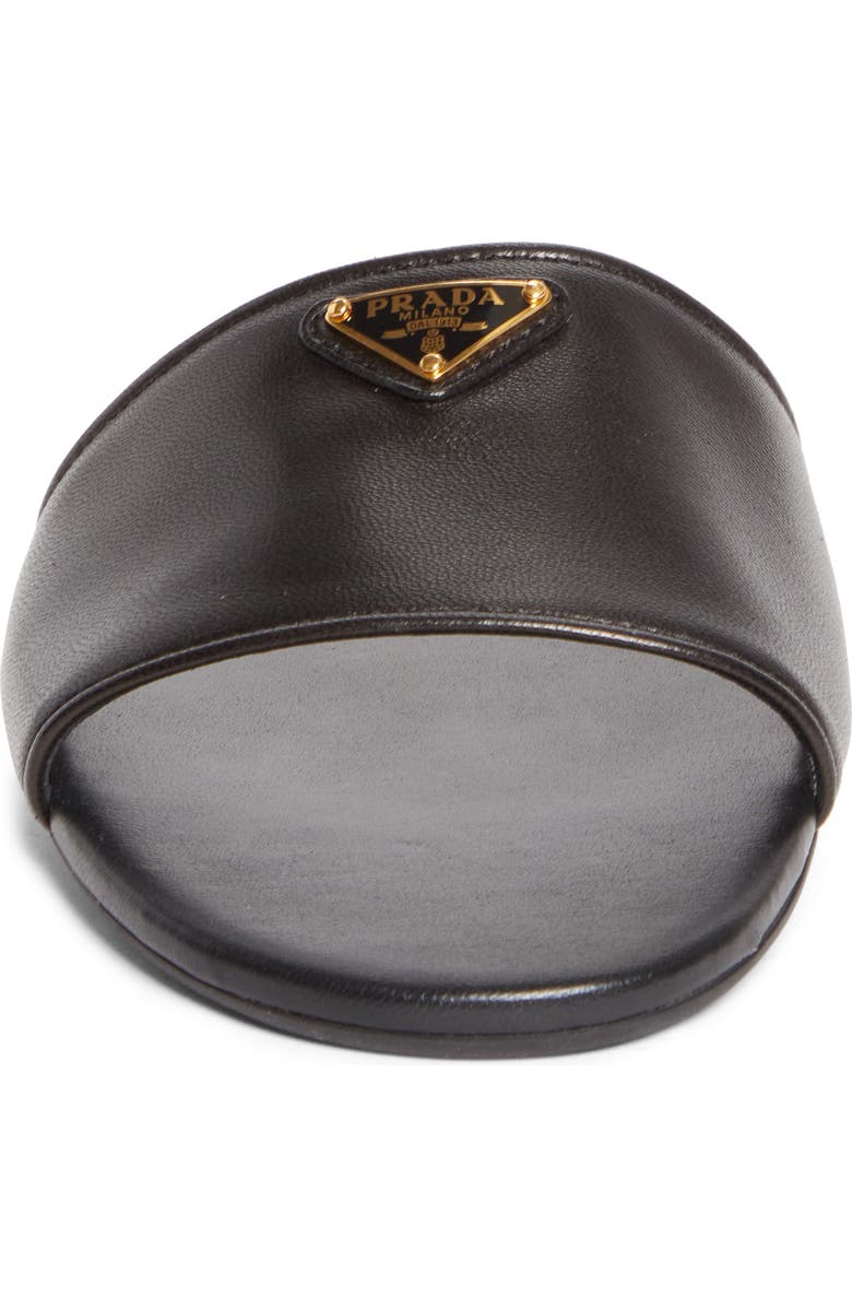 Prada Logo Slide Sandal, Alternate, color, Black