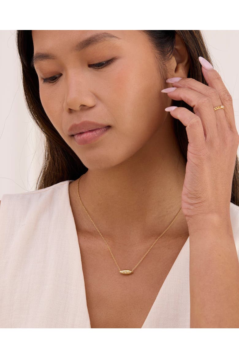 Viola Reversible Gold Pearl and Topaz Necklace, Alternate, color, Gold