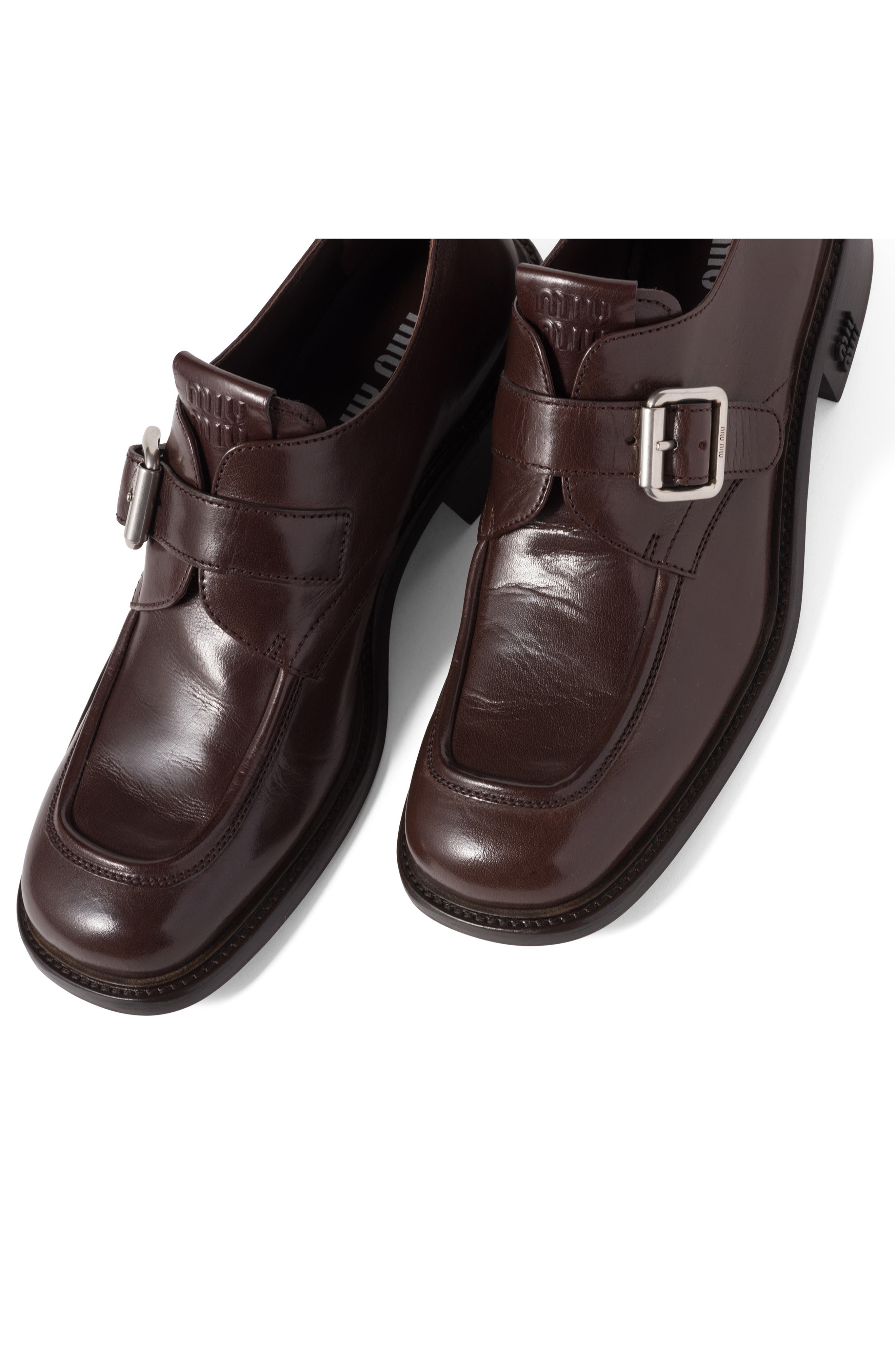 Miu Miu Monk Strap Shoe, Alternate, color, 