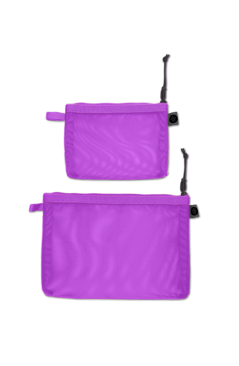Baboon to the Moon Monomesh Pouch Set, Main, color, Electric Purple