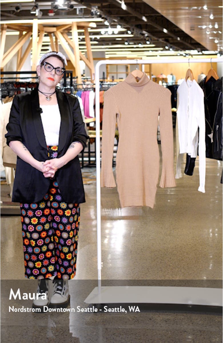Turtleneck Long Sleeve Sweater Dress, sales video thumbnail