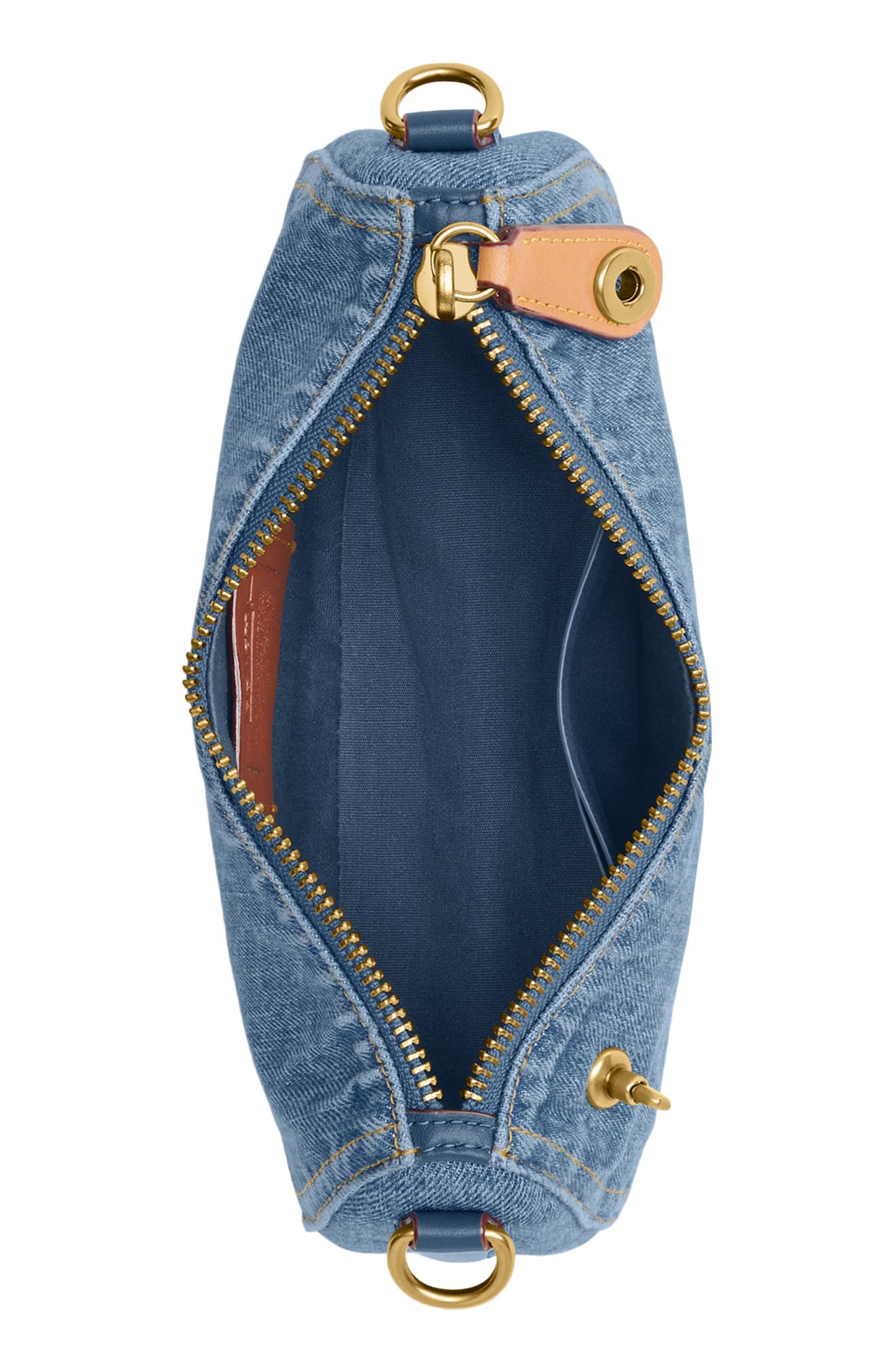 COACH Denim Shoulder Bag, Alternate, color, 