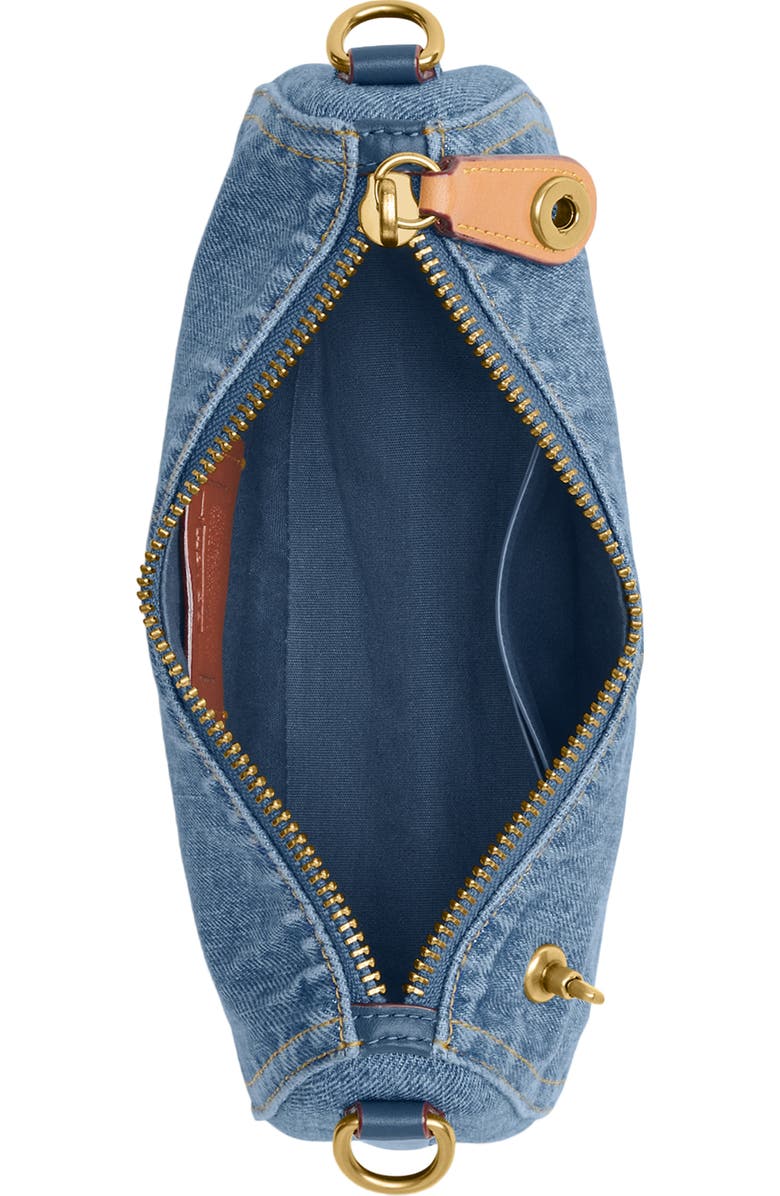 COACH Denim Shoulder Bag, Alternate, color,
