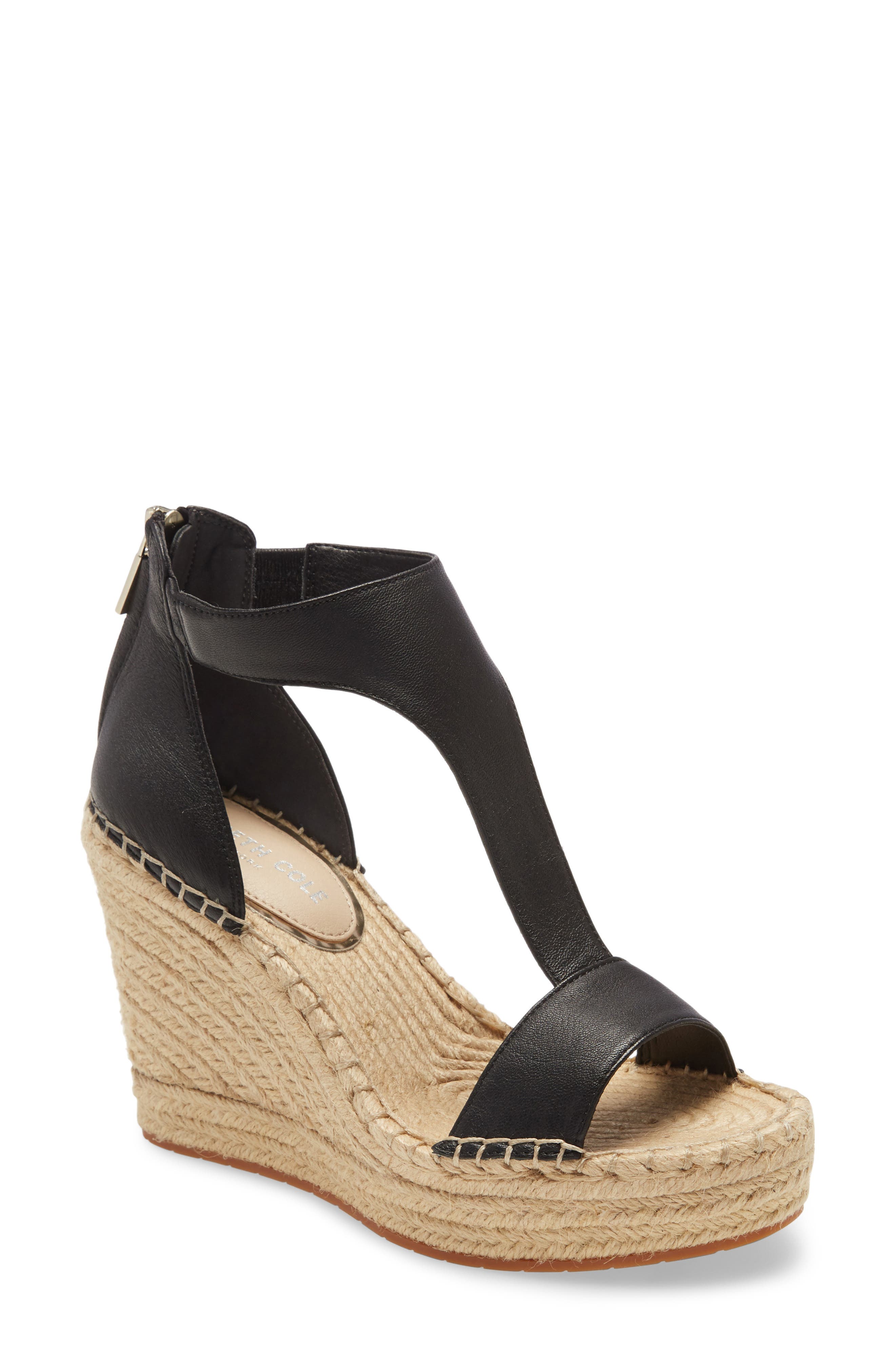 Kenneth Cole New York Olivia T-Strap Wedge Sandal, Main, color, 