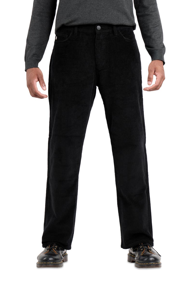 Athletic Fit Five-Pocket Corduroy Pants, Main, color, BLACK