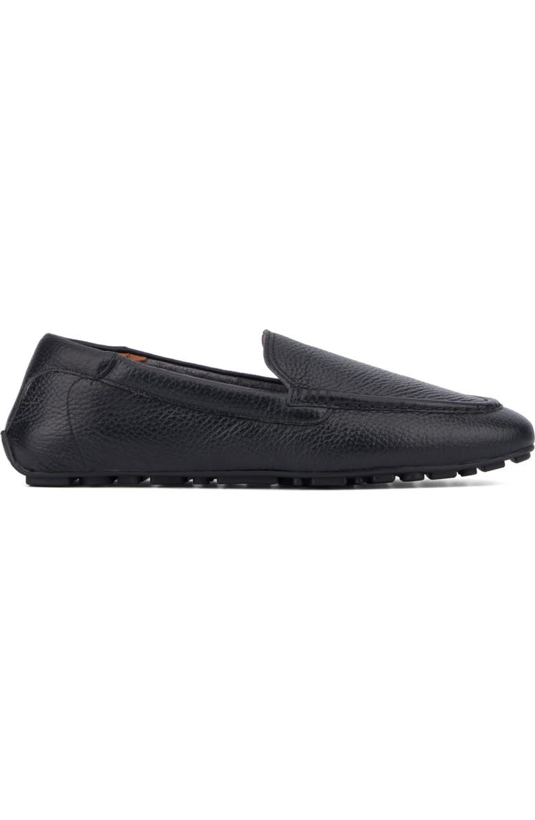 Aquatalia Qaitlin Moc Toe Weatherproof Slip-On Shoe, Alternate, color, Black/ Black