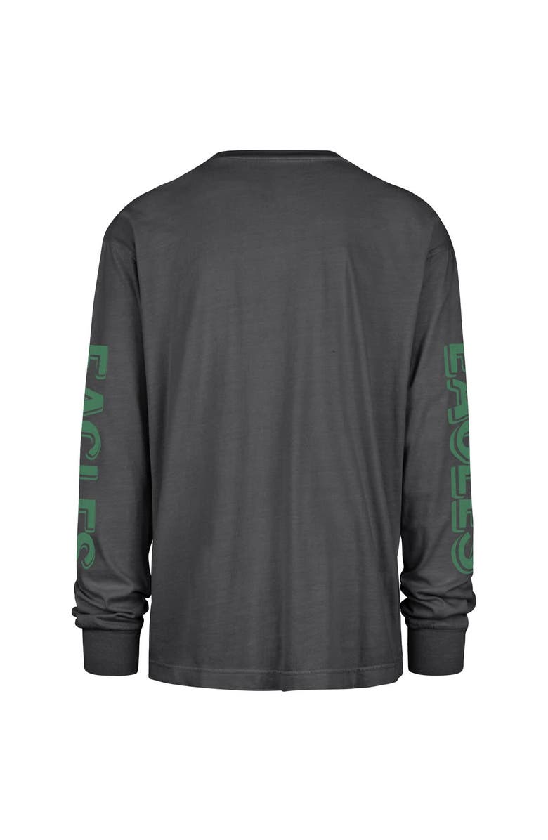 '47 Men's '47 Black Philadelphia Eagles Cairn Ravine Foundation Throwback Long Sleeve T-Shirt, Alternate, color, Charcoal