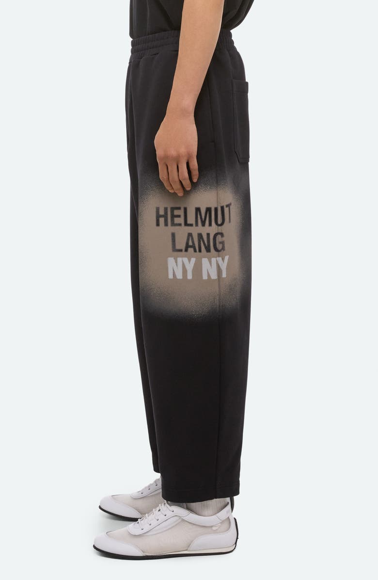 Helmut Lang Spray Paint Logo Sweatpants, Alternate, color, Black - 001
