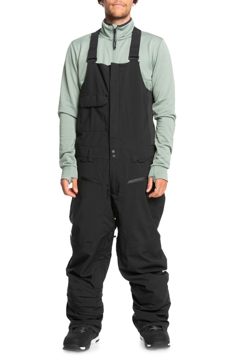Quiksilver Utility Waterproof Snow Bibs, Main, color, 