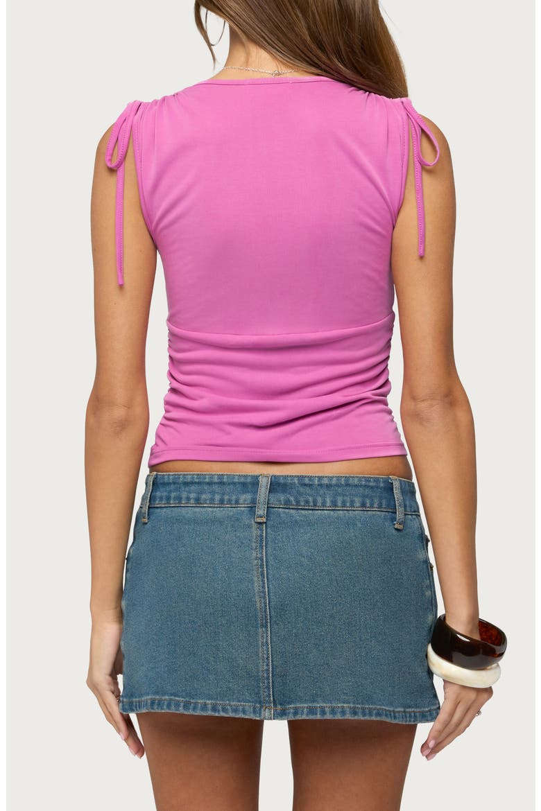 Cady Drawstring Ruched Tank, Alternate, color, PINK