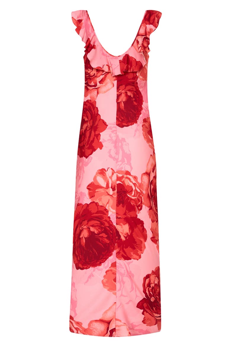 Scarlett Print Ruffle Maxi Dress, Alternate, color, PINK MULTI