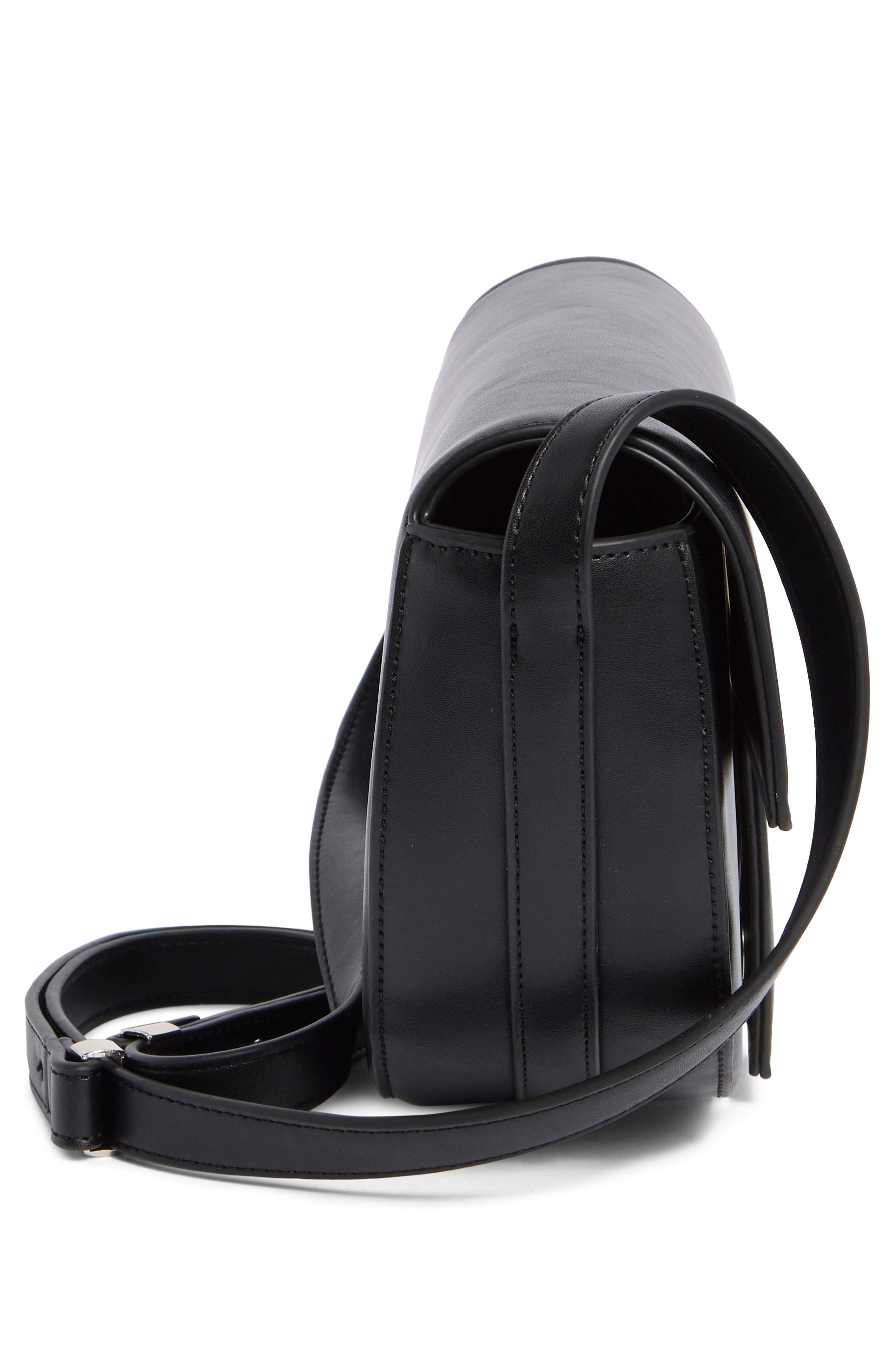 BCBG Geo Half Moon Crossbody Bag, Alternate, color, Black