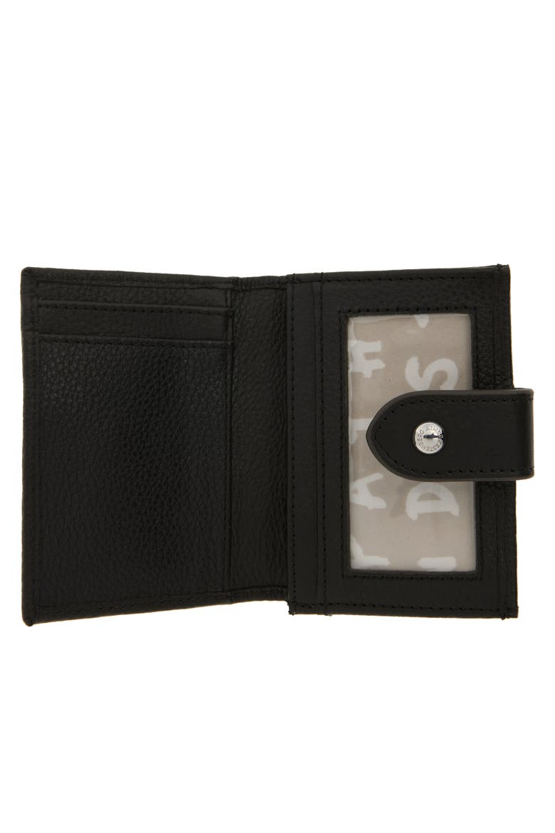 Highland Bifold Leather Card Case, Alternate, color, BLACK
