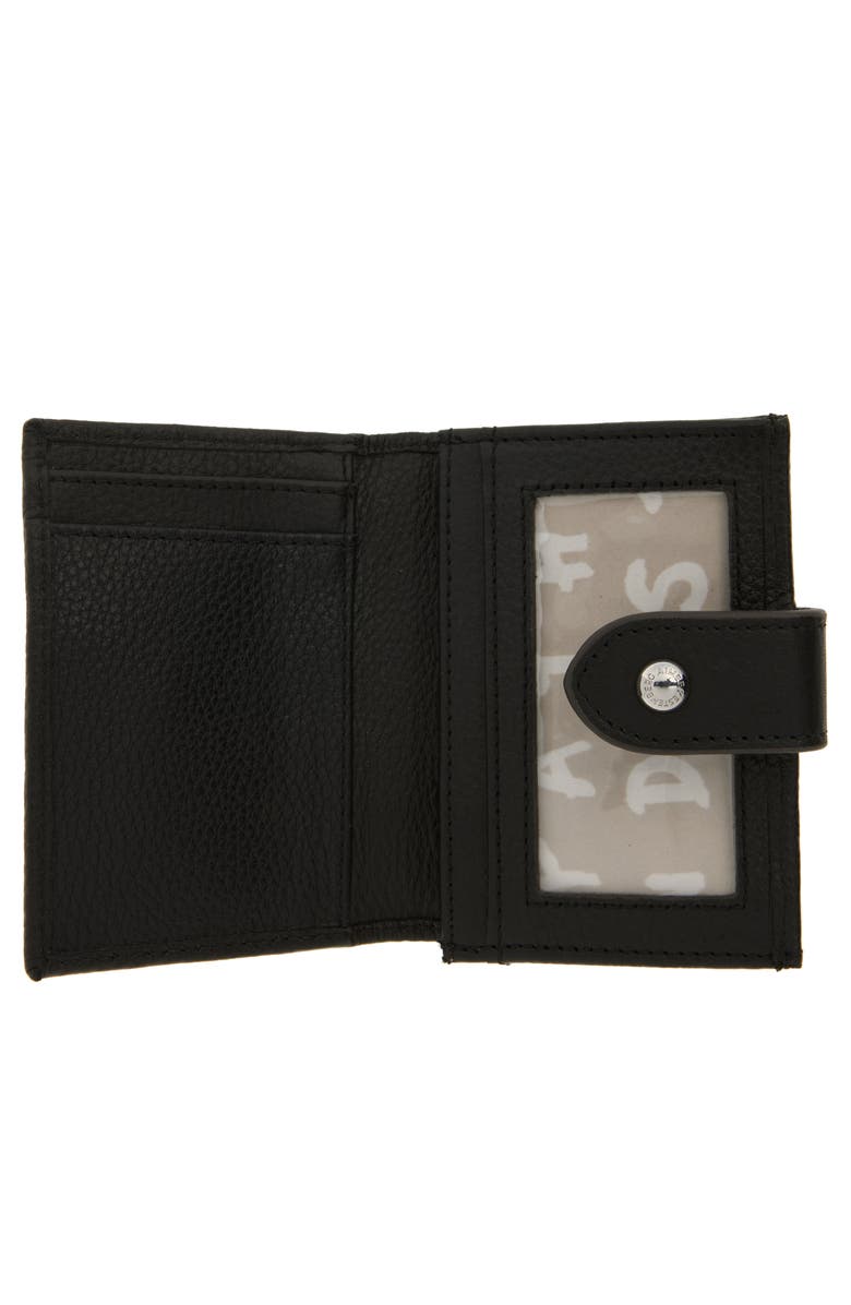 AIMEE Highland Bifold Leather Card Case, Alternate, color, Black