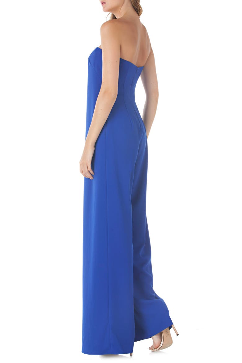 Strapless Crepe Jumpsuit, Alternate, color, SAPPHIRE