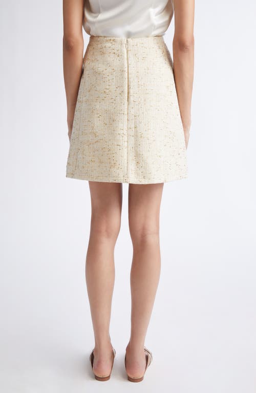 Giambattista Valli Flap Pocket Tweed Skirt In Neutral