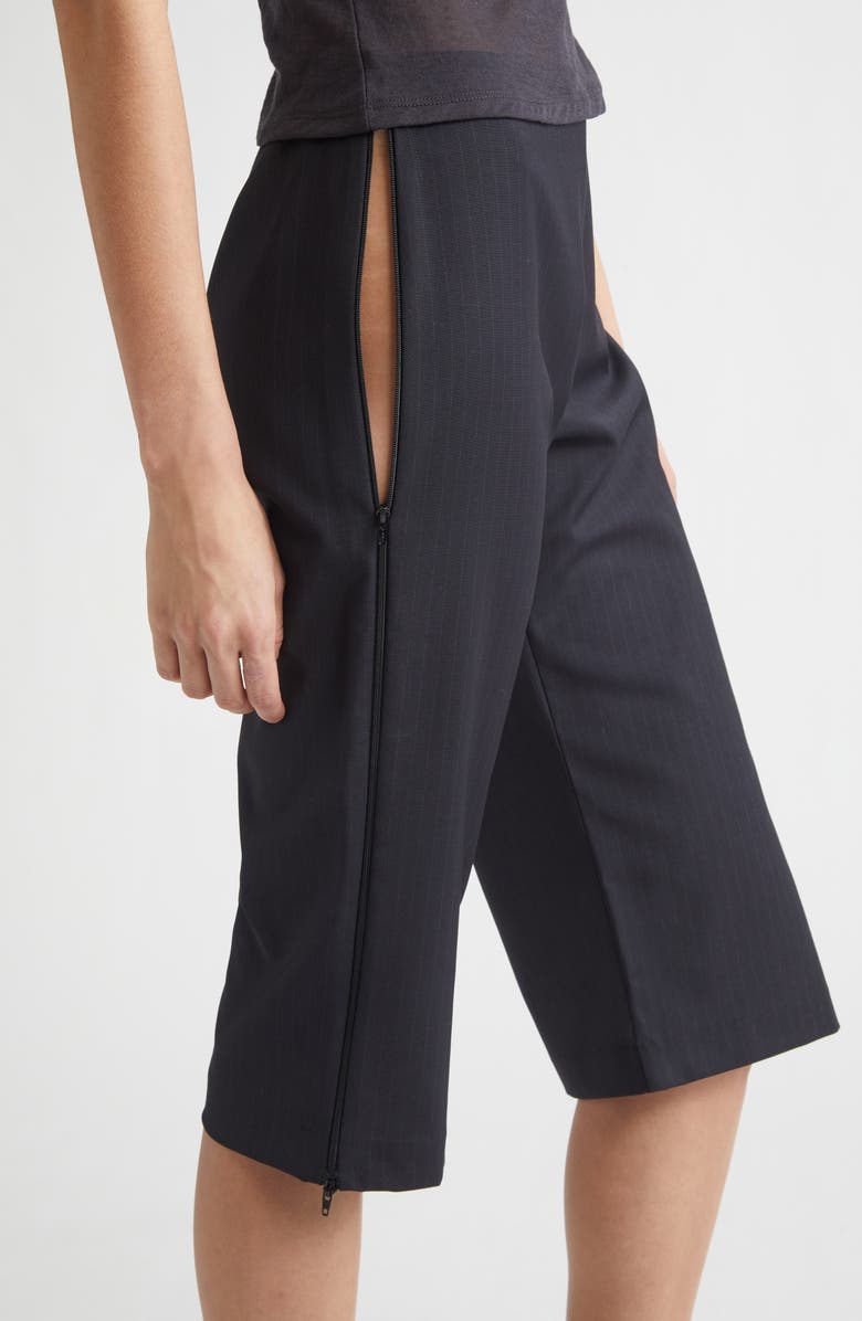 Paloma Wool Lumieti Pinstripe Side Zip Capri Pants, Alternate, color, Dark Grey