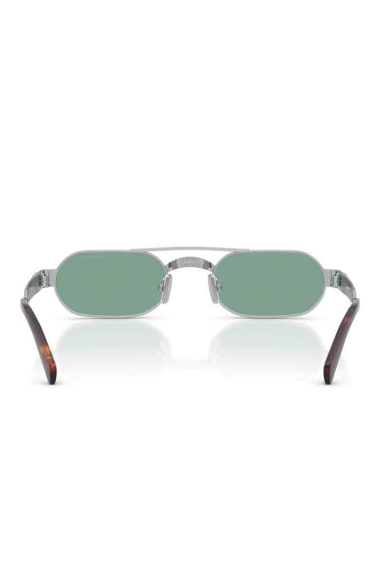 52mm Oval Sunglasses, Alternate, color, ANCIENT SILVER / BLUISH GRAY