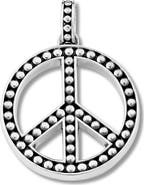 SAMUEL B. Beaded Peace Sign Pendant