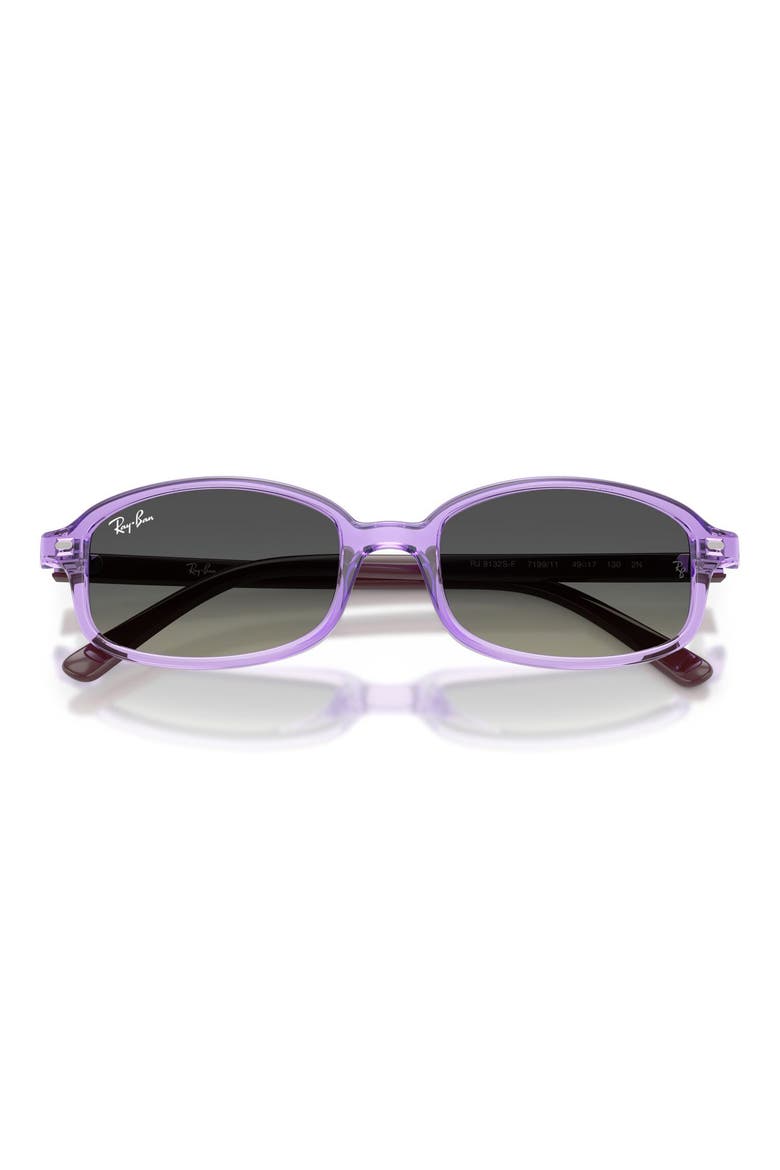 Kids' 49mm Irregular Sunglasses, Alternate, color, TRANSPARENT VIOLET / GREY