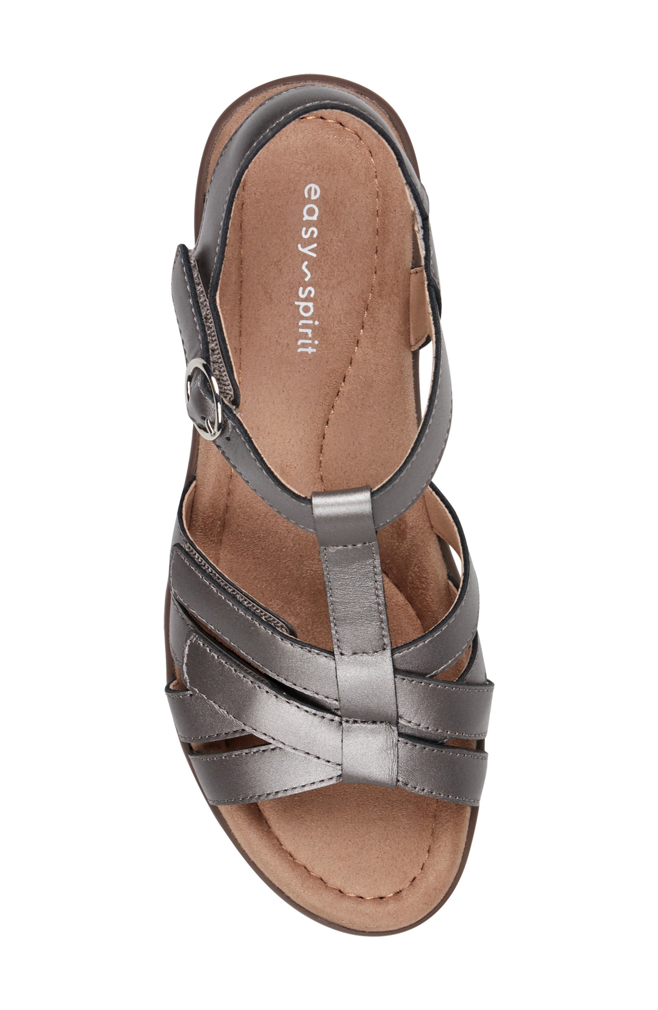 Clarra T-Strap Sandal, Alternate, color, PEWTER