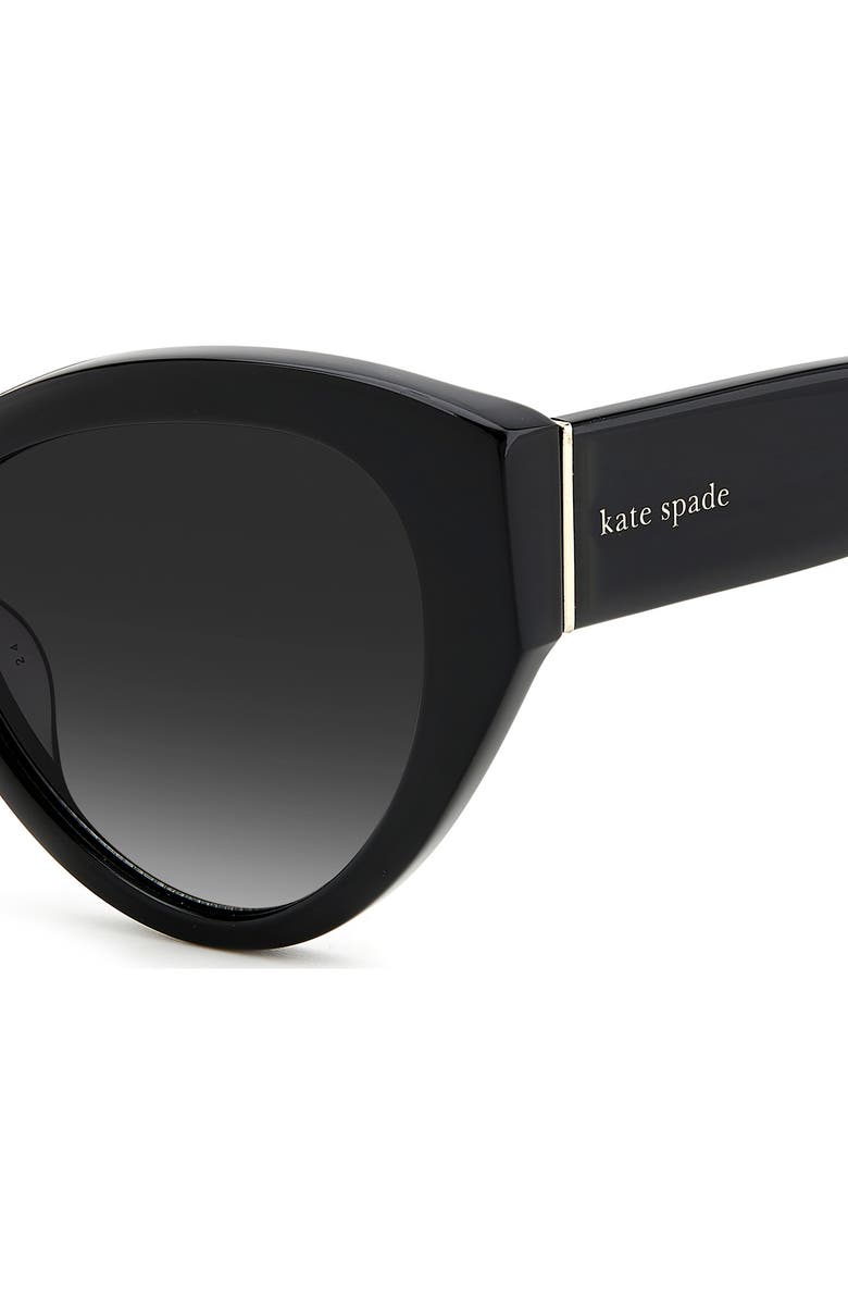 Kate Spade New York paisleigh 55mm gradient cat eye sunglasses, Alternate, color, Black/ Gray Polar