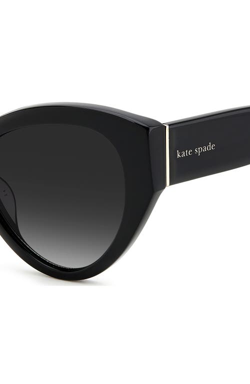Kate Spade New York Paisleigh 55mm Gradient Cat Eye Sunglasses In Black