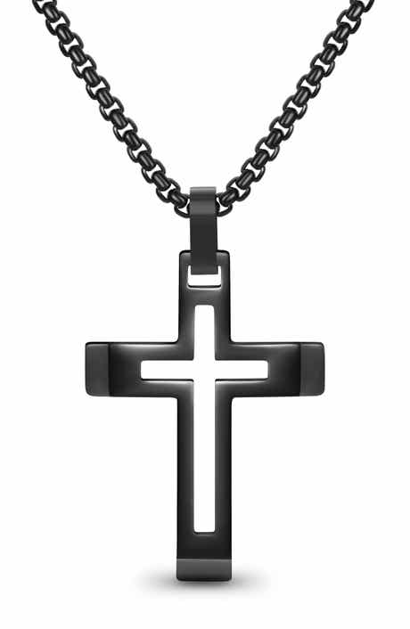 Cut Out Cross Pendant Necklace