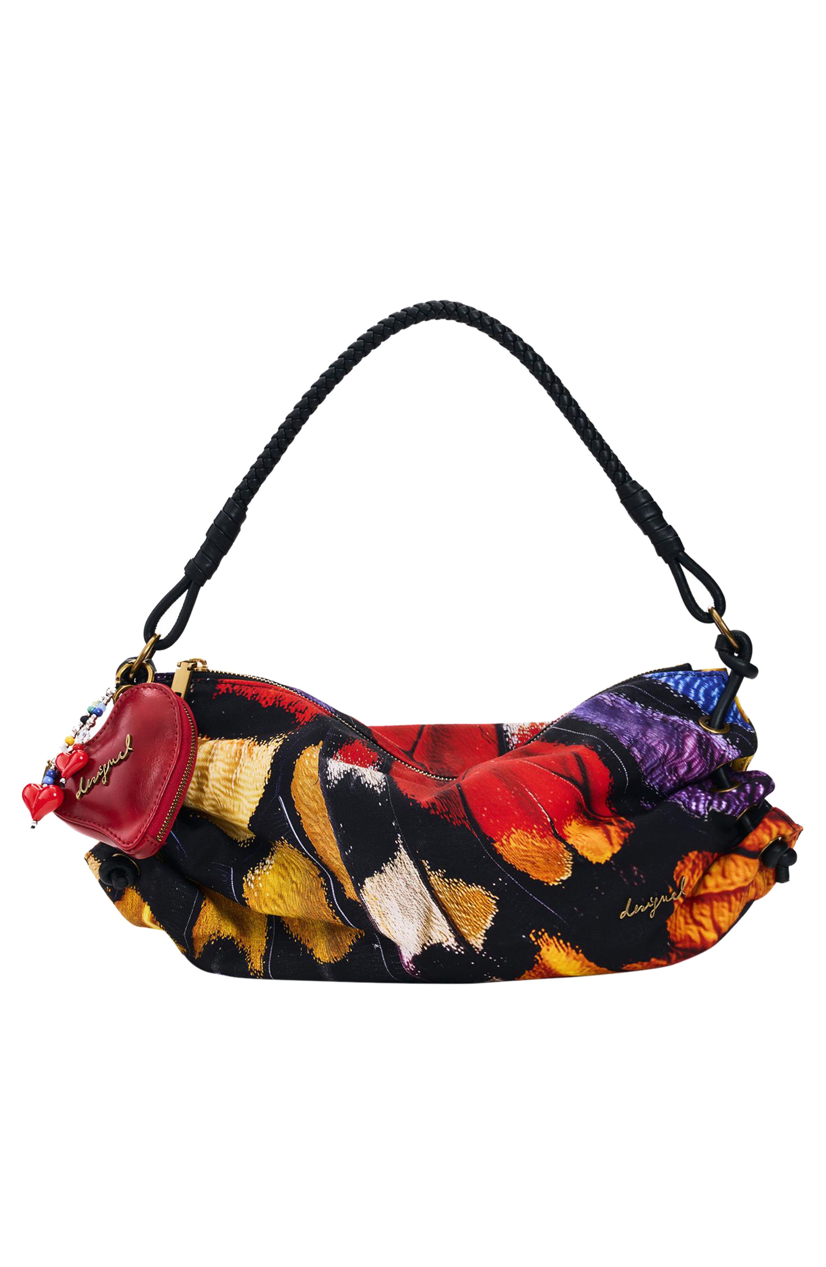 Desigual Medium Butterfly Print Bag, Main, color, Multi