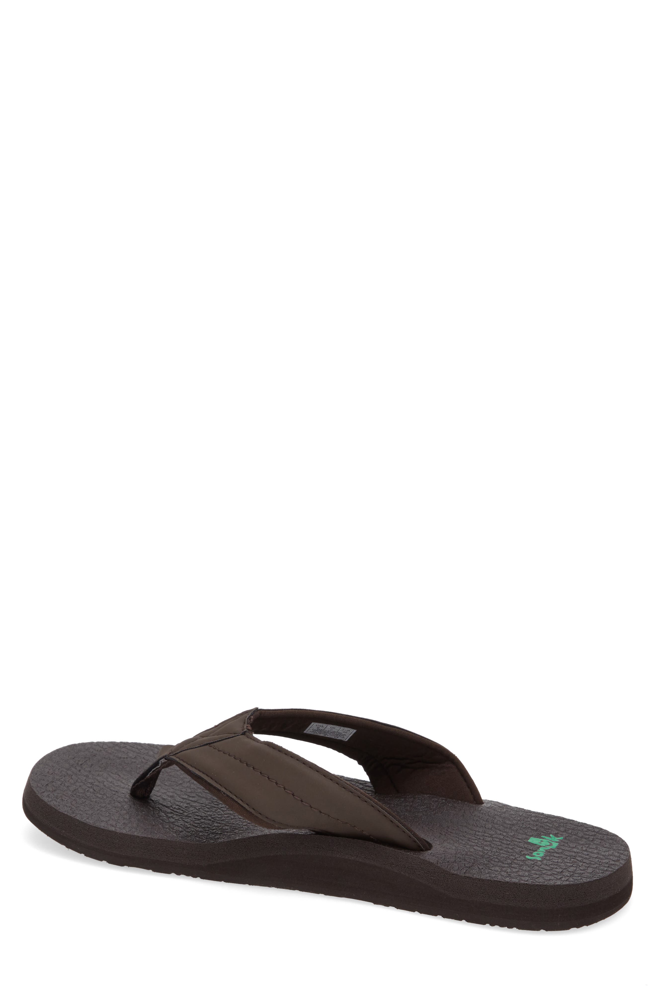 Beer Cozy 2 Flip Flop, Alternate, color, BROWN