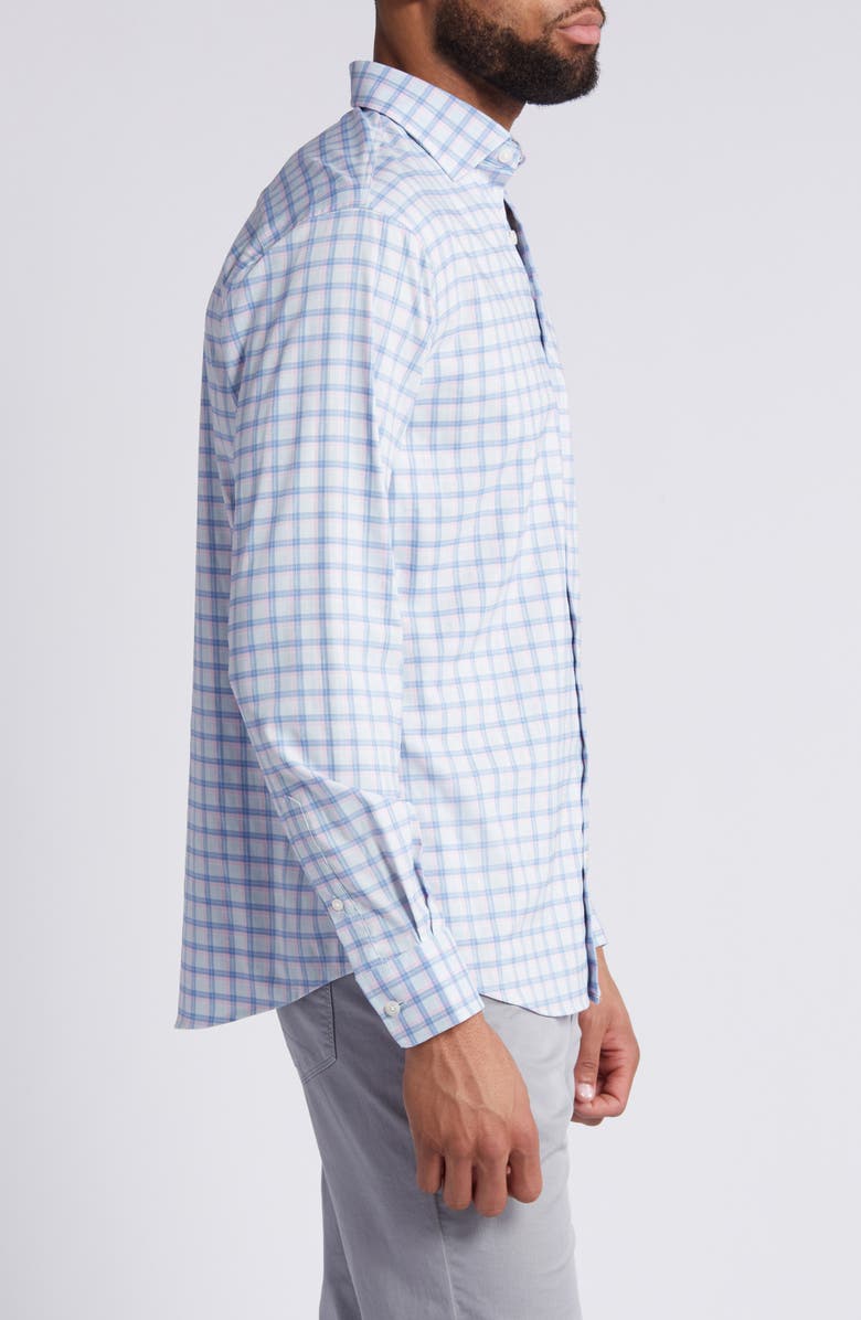 johnnie-O Neta Check Performance Button-Up Shirt, Alternate, color,