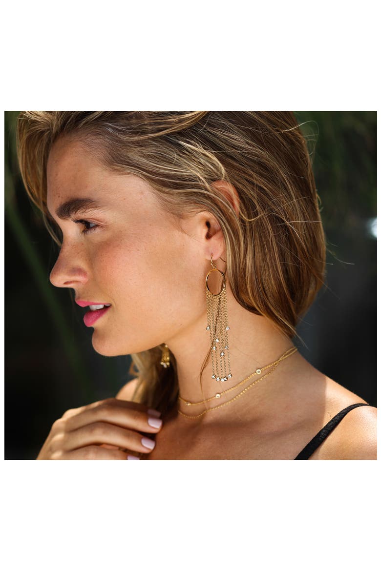 Crimson Chain Choker, Alternate, color, GOLD/ CLEAR