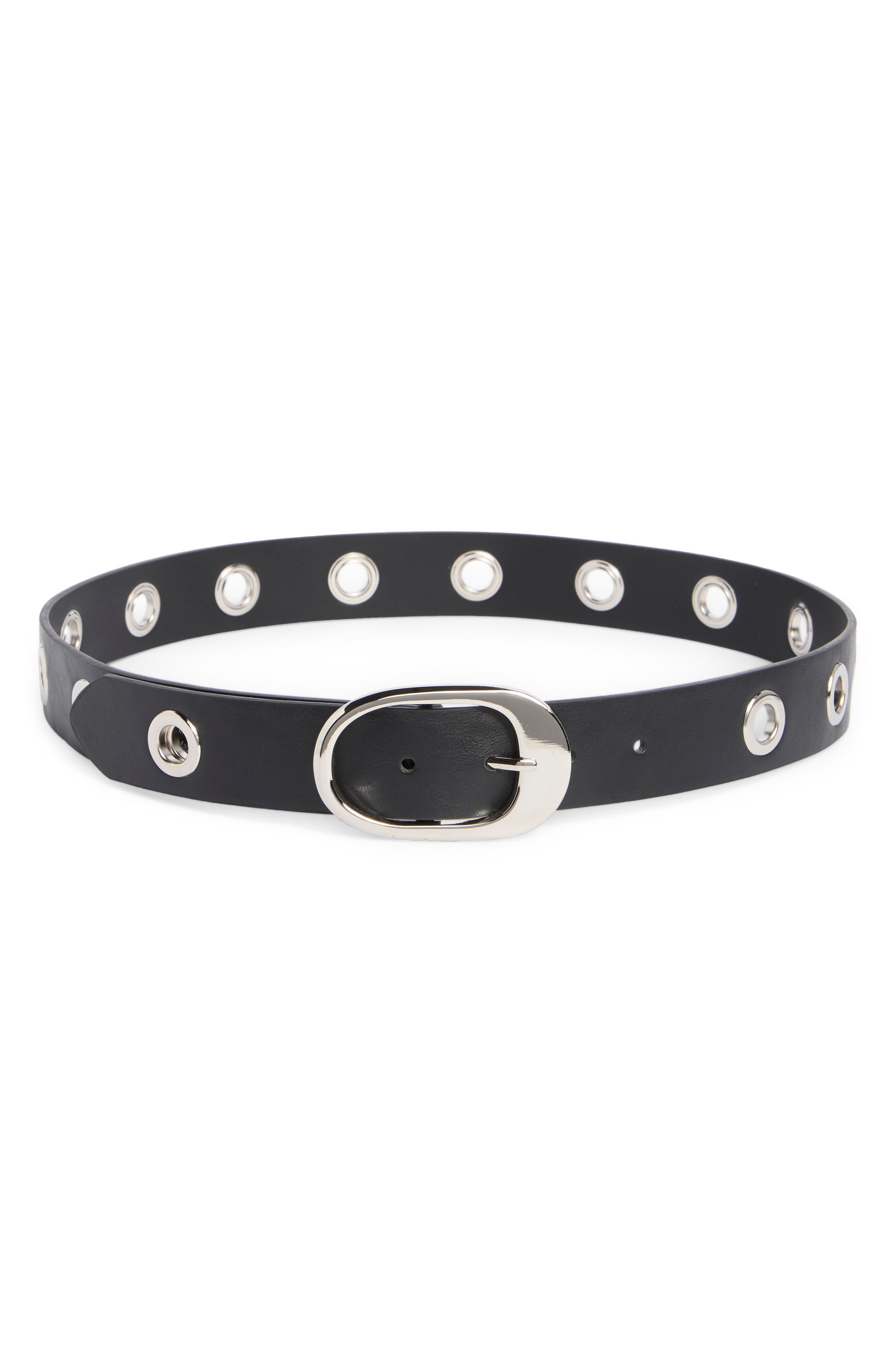 Linea Pelle Grommet Oval Buckle Belt
