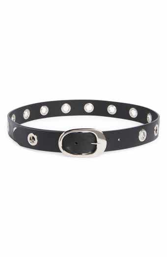 Linea Pelle Grommet Oval Buckle Belt