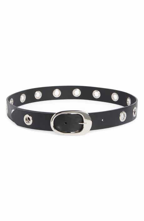 Linea Pelle Grommet Oval Buckle Belt