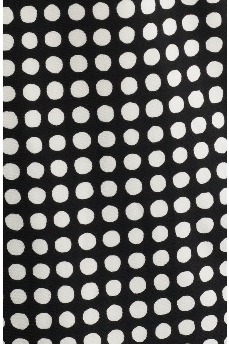 Polka Dot Pleat Front Shell, Alternate, color, ANNE BLACK/ WHITE