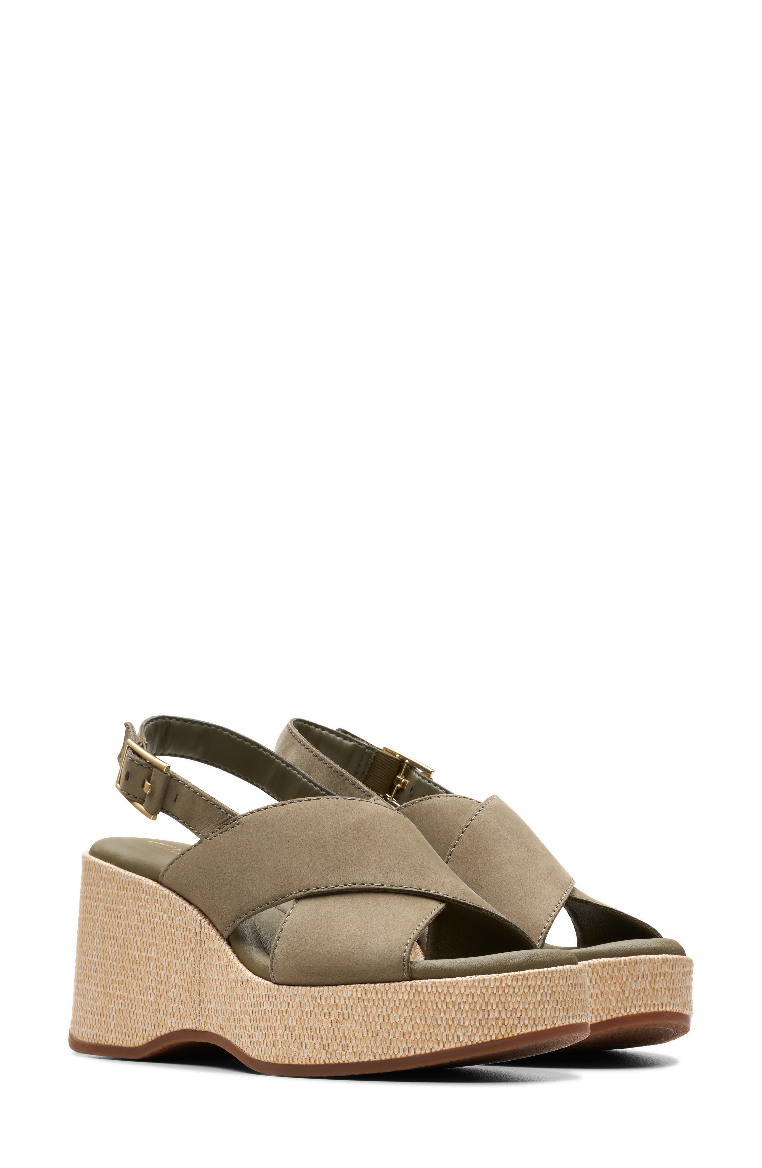 Clarks<sup>®</sup> Manon Wish Wedge Slingback Sandal, Main, color, 