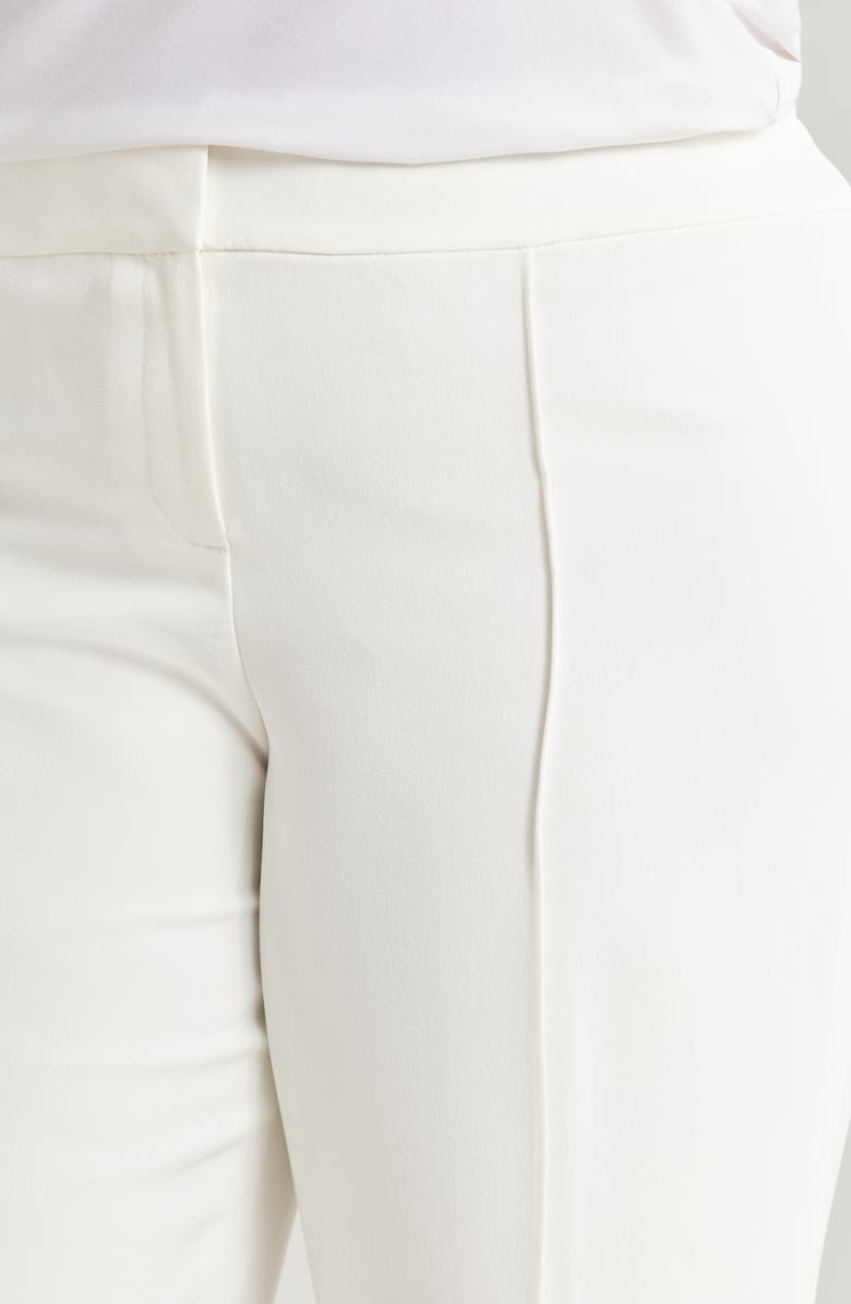 KASPER Flat Front Slim Pants, Alternate, color, Vanilla Ice