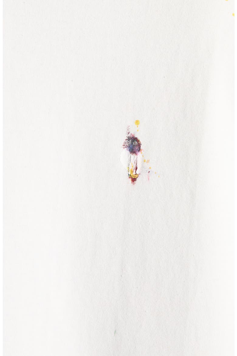 Oversize Painted Cotton T-Shirt, Alternate, color, CHALK