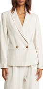 Ted Baker London Kllara Stripe Double Breasted Blazer
